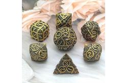 China Thorns Striped Metal Dice Set Fantasy DND Multi Faceted Board Game supplier