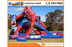 China Black and white Inflatable Bouncer Slide / spiderman bouncy jumping castles supplier