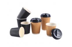 China Custom Printed Paper Coffee Cups 7Oz 16Oz Disposable supplier