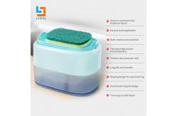 China Sponge Press 500ml Liquid Dish Soap Dispenser 2 In 1 Clean Tabletop Greasy supplier