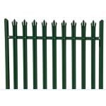 3.5m W Profile Wrought Iron Metal Palisade Fence , Wire Mesh Fence for sale