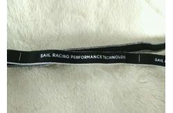 China Eco - Friendly Soft Shiny Silicone Screen Printing Label , 10mm Nylon Elastic Neck Tape supplier