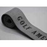 45mm Custom Garments Cotton Elastic Band With Shiny Silicone Logo for sale