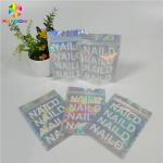 Holographic Foil Zipper Stand Up Pouch Mylar Bag Custom Print k Smell Proof for sale