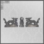 Unglazed Grey Chinese Roof Ornaments Malaysia Temple Handmade Dragon Roof Tile for sale
