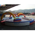 Durable Inflatable Sports Games Race Track , Inflatable Go Kart Track for sale