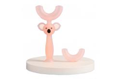 China 360 Manual Baby Silicone Teether Toothbrush Eco Friendly Bear Shaped supplier
