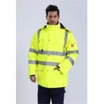 300D Oxford Multi Function Cold Weather Workwear 7 In 1 Hi Vis winter Softshell Jacket for sale