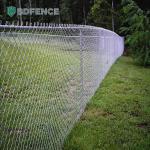 Round Top Rail 9 Gauge Hot Dipped Galvanized Chain Link Fence For Heavy Duty Farming Need for sale