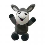 PP Cotton 0.2m 0.66ft Grey Donkey Infant Plush Toys Stuffed Animal With Bell for sale