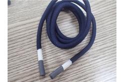 China Round Non Elastic Polyester Rope Grey And White Coating For Clothes supplier