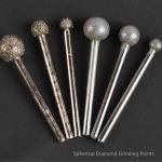 Electroplating Spherical Diamond Grinding Bits , 3mm Diamond Grinding Points for sale