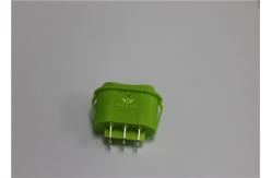 China Oval Shaped Waterproof Mini Rocker Switch , Green Rocker Switch 10a 250v supplier