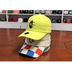 Yellow Cotton Twill Unstructured Blank Dad Hats With Metal Buckle for sale