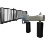 Adjustable Slide Gate Guide Rollers Upper Bolted Bracket Mount 6Black Dual UHMW