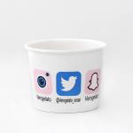Custom Printing Ice Cream Sundae Bowl Set Disposable 120ml Double PE Coating for sale