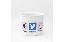 China Custom Printing Ice Cream Sundae Bowl Set Disposable 120ml Double PE Coating supplier