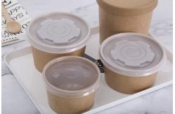 China Disposable Takeaway 32oz Bamboo Paper Salad Bowls With Clear PET Lid supplier