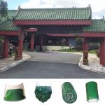 10mm Thick Porcelain Roof Tiles Traditional Chinese For Temple for sale