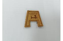 China Sew On Clothing Genuine Leather Patches Embossed Logo For Garment supplier