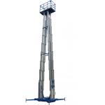 14M 300Kg Loading Capacity Motorized Aluminum Aerial Work Platform With Quadruple Mast for sale