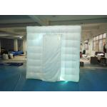 2.4x2.4x2.4m Small White Inflatable Party Cube Booth Tent With 2 Doors for sale