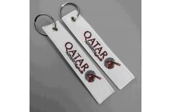 China Qatar Airways Custom Patch Keychain Aviation Cultural Collection Compact Dual Sided supplier