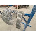 Welded Galvanized Concertina Razor Barbed Wire Fencing With Loops For Protection for sale