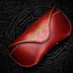Retro oilskin PU Leather  Holder Box Eyewear Packaging Custom Logo Sunglass Case for sale