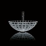 Tempered Glass Wash Basin Bowl 420mm Length Round Glass Vessel Vanity Sink for sale
