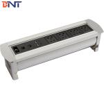 Desktop Hidden Conference Table Electrical Box , Manual Rotating Pop Up Socket for sale