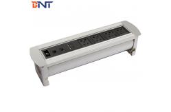 China Desktop Hidden Conference Table Electrical Box , Manual Rotating Pop Up Socket supplier