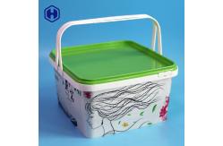 China Mood Cake 93OZ IML Plastic Containes With Handle supplier