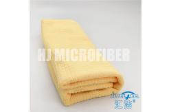 China Knitted Microfiber Cleaning Cloth 30*40cm yellow piped household cleaning towel supplier