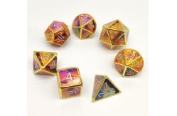 China Metal Polished Custom Made Dice Sets , Gold Plated Beautiful Dice Set supplier