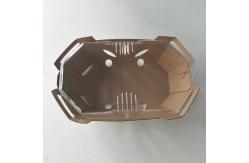 China Recyclable 350gsm Kraft Paper Fruit Tray With PET Lid supplier