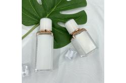 China 15ml 30ml Airless Empty Makeup Bottles Double Wall Square ABS Cap supplier