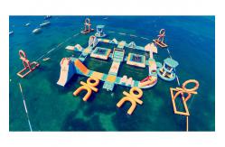 China Safe Ocean Inflatable Water Park / Commercial Floating Water Playground supplier