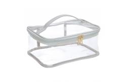 China Multi Functional Transparent PVC Toiletry Bag Durable Soft Lightweight supplier