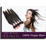 Peruvian Straight Virgin Hair Human Hair Extensions , 16 Inch Real Hair for sale