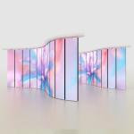 CE Sliding LED Screen Transparent Folding Indoor Led Wall Display for sale