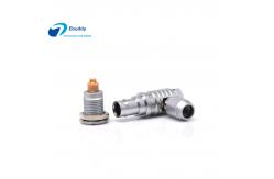 China 4pin Lemo Cable Connector Elbow Male Push Pull Circular Connector supplier