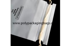 China RoHS Gravure Printing Frosted Poly Drawstring Bags Double Draw String Travelling Pouchess supplier