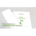 Eco friendly EN13432 Ok home compost certified 100% biodegradable compostable plastic T-shirt vest bag for shopping for sale