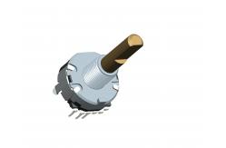 China EC20 Incremental Rotary Encoder 18 Positioning Pulse Semi-circular Axis L30mm Digital Potentiomet supplier