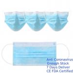 3 Ply Disposable Face Mask Non Woven Material For Cough Germs Illness for sale