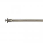 Window Metal Luxury Curtain Poles Silver Adjustable Iron Curtain Rods for sale