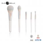 5pcs Travel Makeup Brush Set With Nylon Hair Aluminium Ferrule OEM for sale