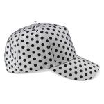 White Printed Long Brim Baseball Hat , Trendy Outdoor Ladies Sports Hats for sale