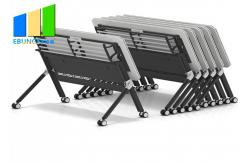 China School College Study Desks Training Room Stackable Tables With Castors supplier